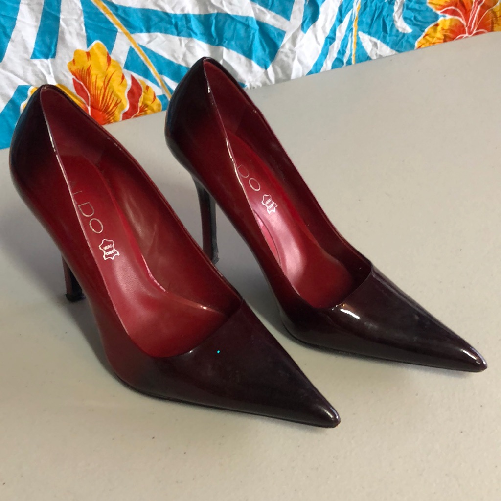 Black Fade To Red Heels